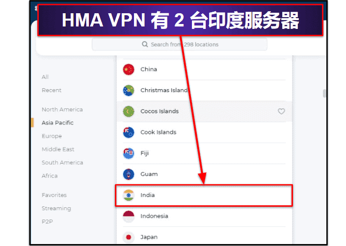 🥉 3.HMA VPN：适合入门用户